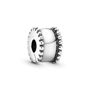 Retired pandora silver end bead clips